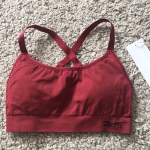 NWT Victoria Beckham REEBOK X RBK VB Seamless Sports Bra XS Maroon